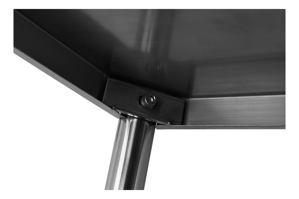 Tampo - Mesa para Manipulação 100% Aço Inoxidável com Espelho - 1,5m (150x70x90cm) - BR-150C