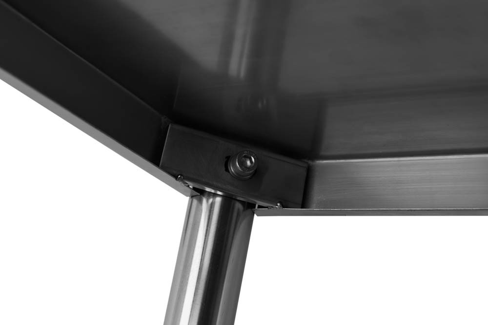 Detalhe Encaixe - Estante em Aço Inoxidável com 5 Prateleiras Lisas - 0,8m (80x50x200cm) - BE5-80L