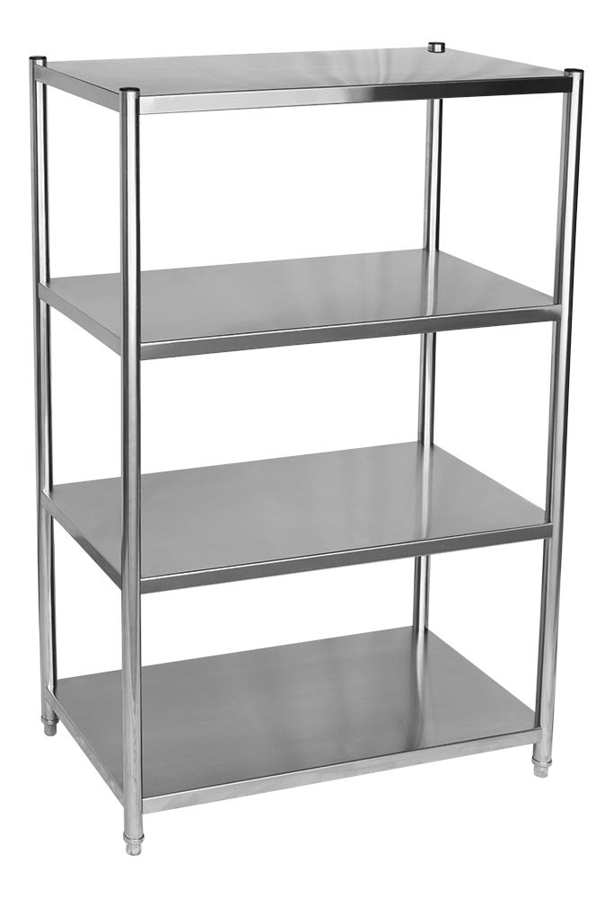 Estante em Aço Inoxidável com 4 Prateleiras Lisas - 1m (100x50x150cm) - BE4-100L Estante em Aço Inoxidável com 4 Prateleiras Lisas - 1m (100x50x150cm) - BE4-100L