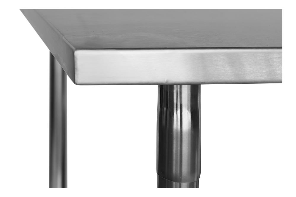 Tampo detalhe - Mesa para Manipulação 100% Aço Inoxidável com Espelho - 0,8m (80x70x90cm) - BR-080C Tampo detalhe - Mesa para Manipulação 100% Aço Inoxidável com Espelho - 0,8m (80x70x90cm) - BR-080C