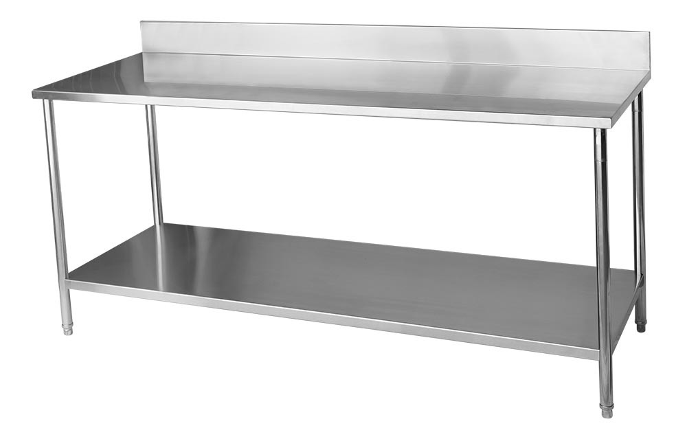 Perfil - Mesa para Manipulação 100% Aço Inoxidável com Espelho - 2m (200x70x90cm) - BR-200C