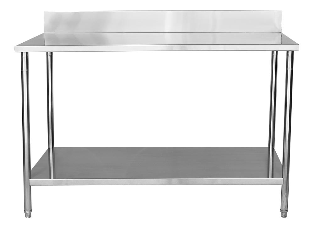 Perfil - Mesa Aço Inox / Bancada de Apoio com Espelho - 1,6m (160x70x90cm)