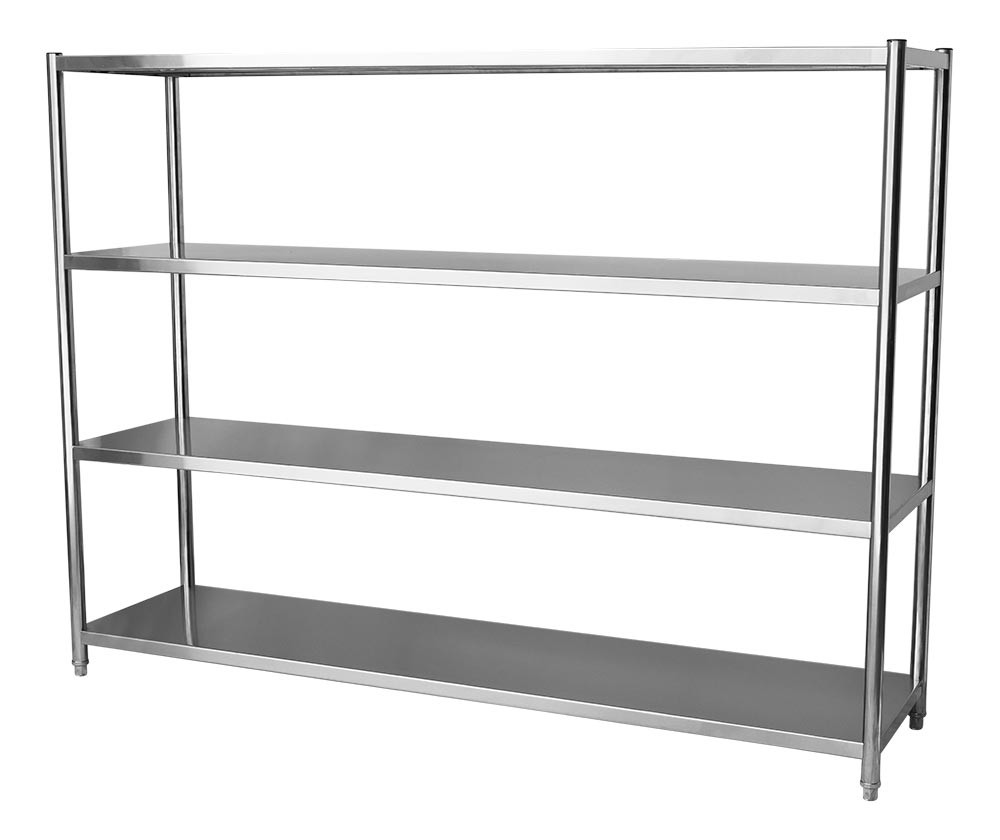 Perfil - Estante em Aço Inoxidável com 4 Prateleiras Lisas - 2m (200x50x150cm) - BE4-200L