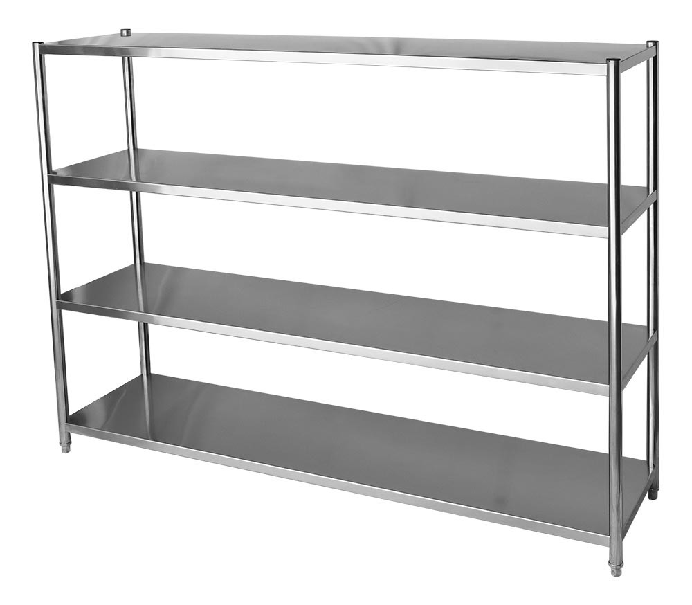 Perfil - Estante em Aço Inoxidável com 4 Prateleiras Lisas - 1,8m (180x50x150cm) - BE4-180L  Perfil - Estante em Aço Inoxidável com 4 Prateleiras Lisas - 1,8m (180x50x150cm) - BE4-180L