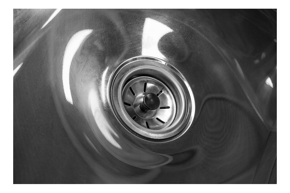 Pia Aço Inox Industrial / Lavatório com Cuba 50x40x30cm (Central) - 160x70 cm - Brascool Ralo