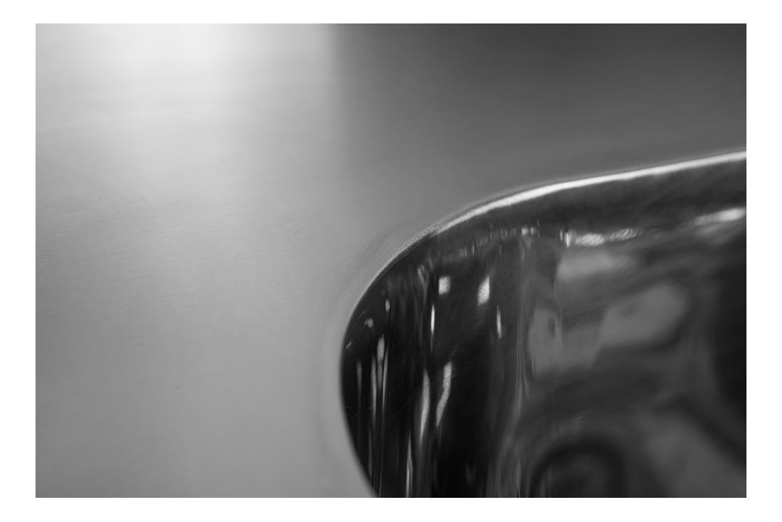 Pia Aço Inox Industrial / Mesa com Cuba 50x40x30cm (Direito) - 100x70 cm - Brascool Cuba canto