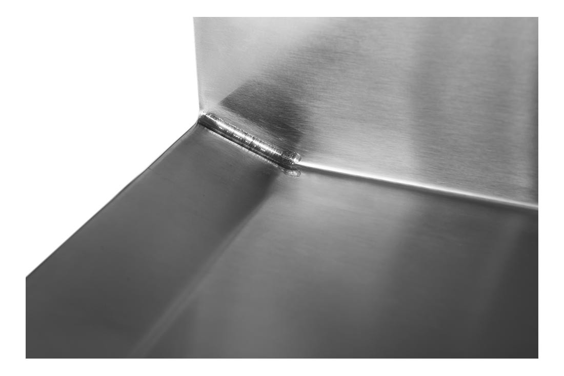 Pia Aço Inox Industrial / Lavatório com Cuba 50x40x30cm (Central) - 160x70 cm - Brascool Lateral