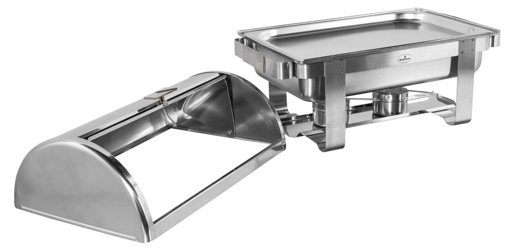 Aberto - Rechaud Aço Inox com Tampa Giratória (GN 1/1×20mm) - 3 Lts (Versão TOP) - 933-W900-1P