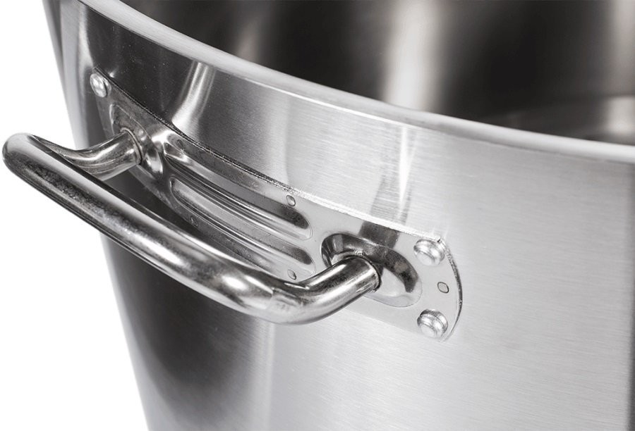 Detalhe alça lateral - Panela / Caldeirão Aço Inox para Cerveja Artesanal c/ Torneira - 71 Litros (45x45cm) - GDC-4545T 