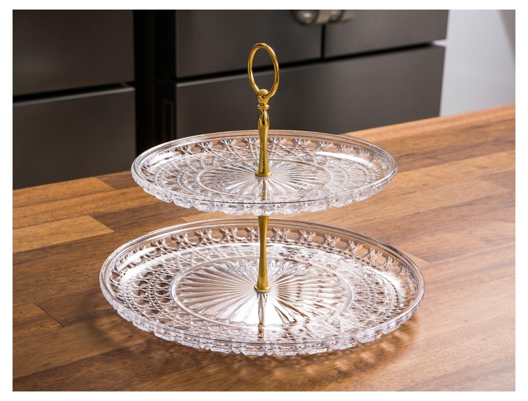 Bandeja de Frutas e Doces 2 Andares em Policarbonato na mesa (30x21,5 cm) - Brascool (JD-2923A) Bandeja de Frutas e Doces 2 Andares em Policarbonato na mesa (30x21,5 cm) - Brascool (JD-2923A)