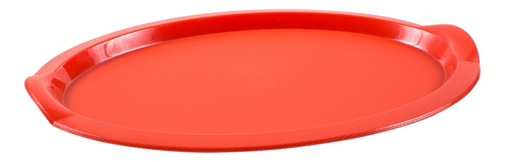 Bandeja Oval Vermelha de Plástico (47x35x2 cm) - Brascool (JD-1913-V)