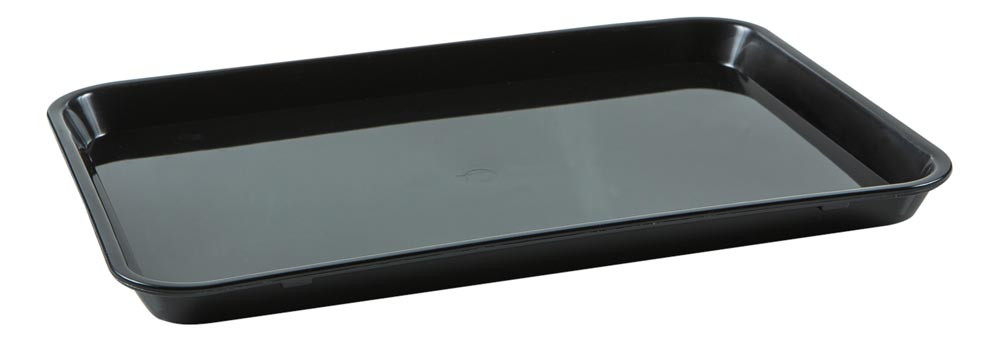 Bandeja Retangular Preta de Plástico (30x20,5x2 cm) - Brascool (JD-1011-P)