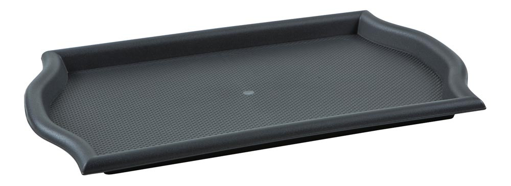 Bandeja Retangular Preta de Plástico (45x30x2,5 cm) - Brascool (JD-1219-P)