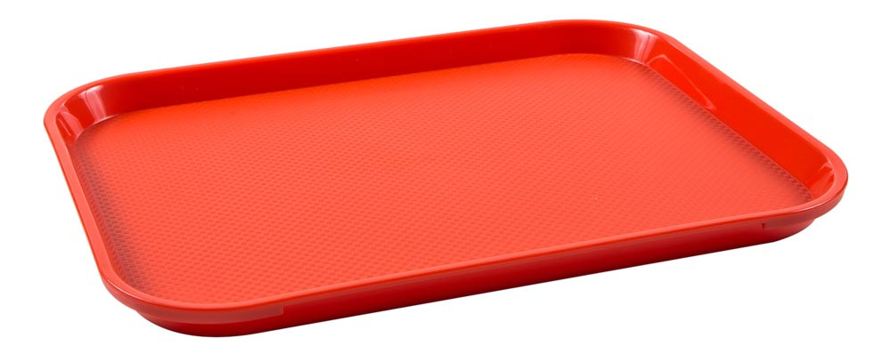 Bandeja Retangular Vermelha de Plástico (37,5x27,5x2 cm) - Brascool (JD-1115-V)