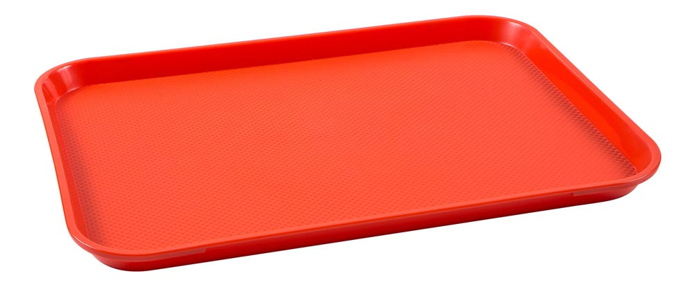 Bandeja Retangular Vermelha de Plástico (40x29,5x2 cm) - Brascool (JD-1216-V)