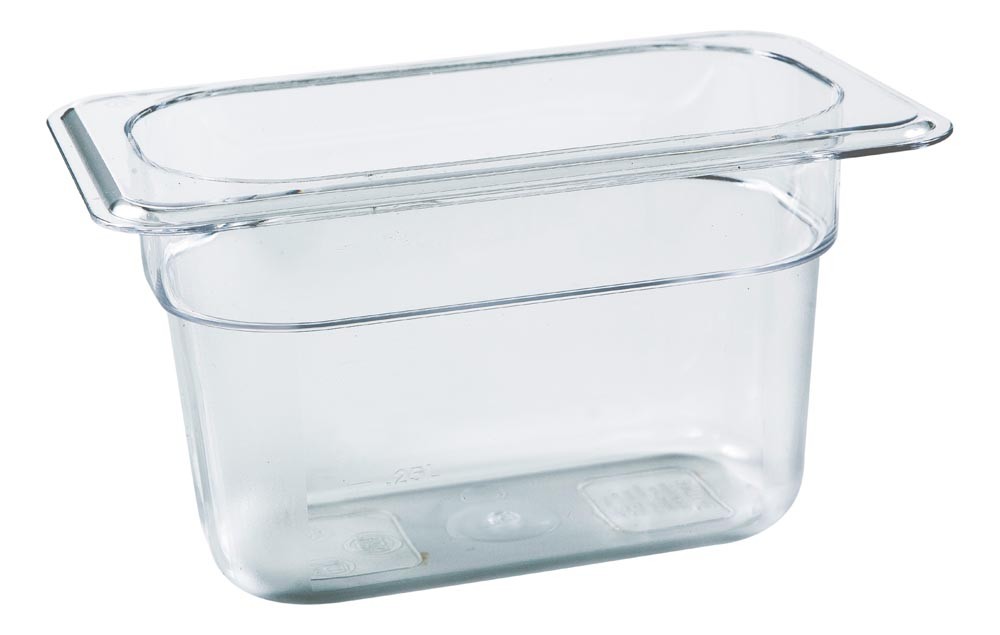 Cuba Gastronômica de Policarbonato 0,9 Litros (GN 1/9x100 mm) - Brascool (JD-P1910)
