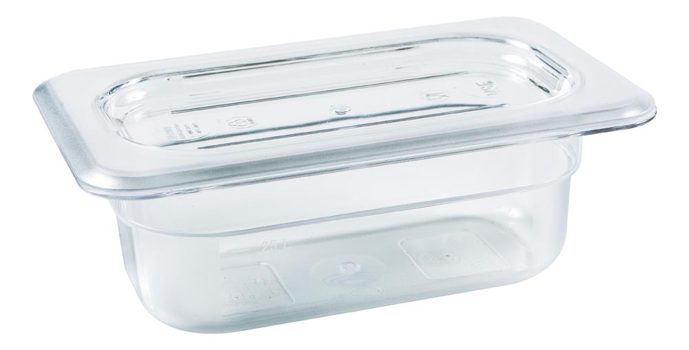 Cuba Gastronômica Policarbonato com Tampa 0,6 Litros (GN 19x65 mm)
