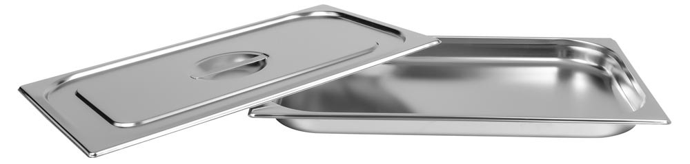 Cuba Gastronômica Aço Inox com Tampa GN 1/1 × 40mm (530x325mm) - 811-40/811-L