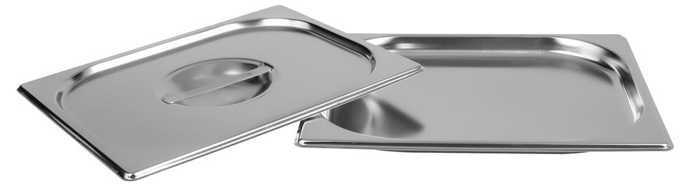 Cuba Gastronômica Aço Inox com Tampa GN 1/2 × 20mm (325x265mm) - 812-20/812-L