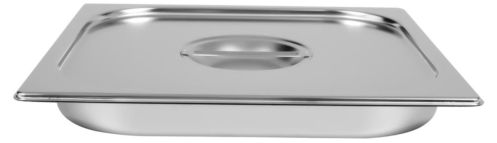Cuba Gastronômica Aço Inox com Tampa GN 2/3 × 40mm (353x325mm) - 823-40/823-L