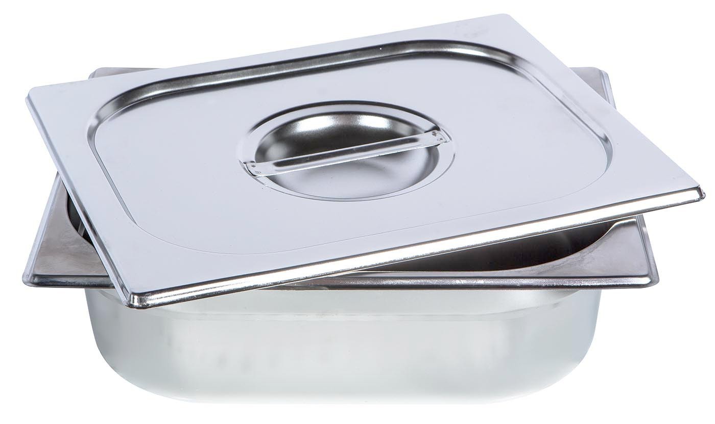 Cuba Gastronômica em Inox com Tampa GN 1/2 × 100mm (325x265mm) - 812-4/812L