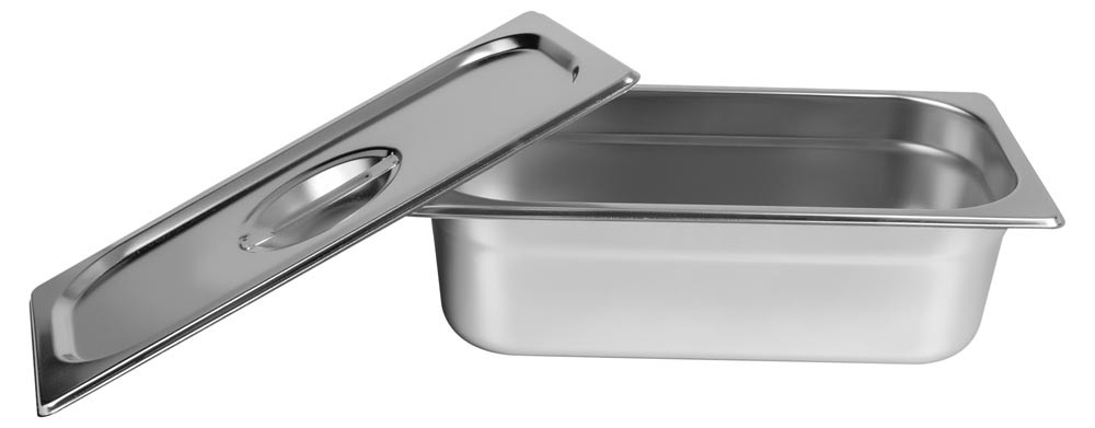 Aberta - Cuba Gastronômica em Inox com Tampa GN 1/3 × 100mm (325x176mm) - 813-4/813L