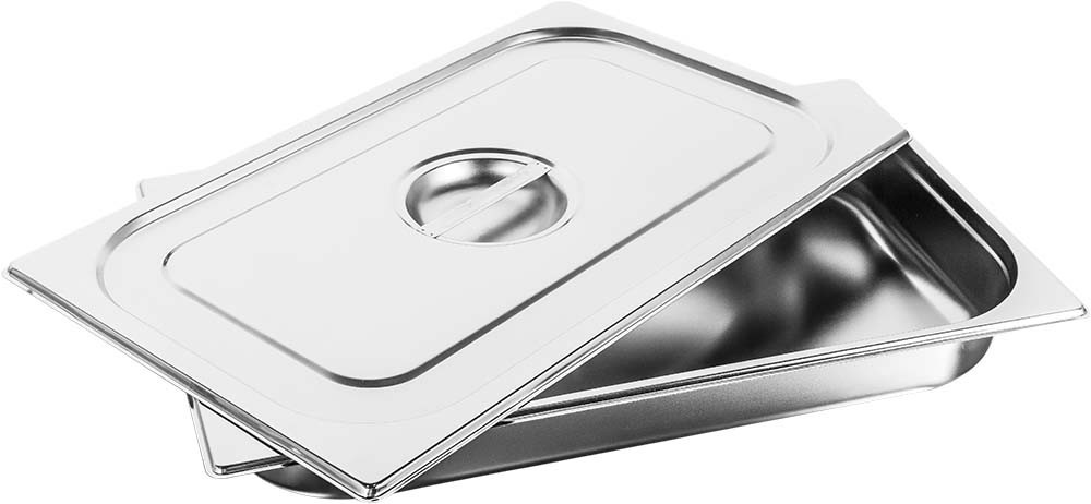 Cuba Gastronômica em Inox com Tampa GN 1/1 × 65mm (530x325mm) - 811-2 / 811L