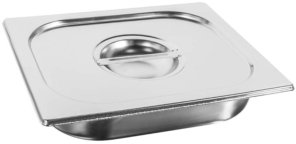 Tampa fechada - Cuba Gastronômica em Inox com Tampa GN 1/2 × 65mm (325x265mm) - 812-2/812L