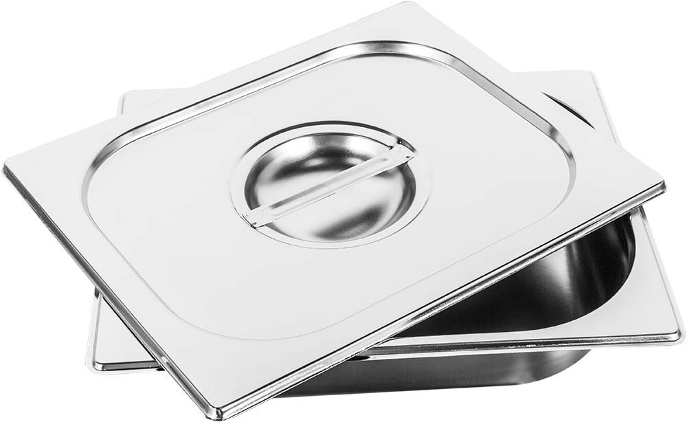 Cuba Gastronômica em Inox com Tampa GN 1/2 × 65mm (325x265mm) - 812-2/812L