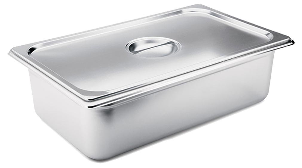 Cuba Gastronômica Aço Inox com Tampa GN 1/1×150mm (530x325mm) - Brascool (811-6 / 811L)
