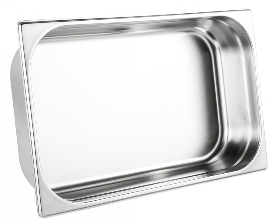 Detalhe Interno Cuba Gastronômica Aço Inoxidável para Buffet GN 1/1×100mm (530x325mm) - 811-4