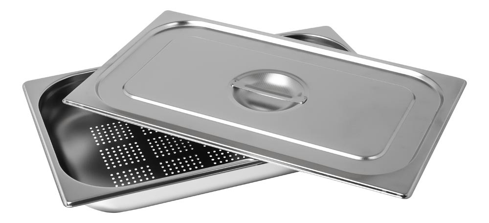 Cuba Perfurada Inox com Tampa GN 1/1×65mm