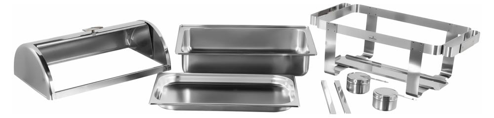 Produto Desmontado - Rechaud Aço Inox com Tampa Giratória (GN 1/1×40mm) - 5 Lts (Versão TOP) - 933-W900-1M