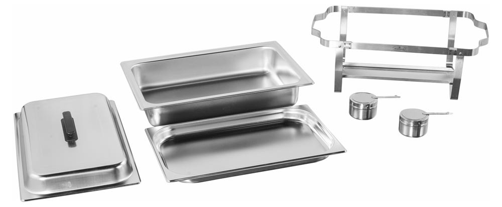 Produto desmontado - Rechaud Banho Maria Aço Inox (GN 1/1×40mm) - 5 Lts - F433-1M