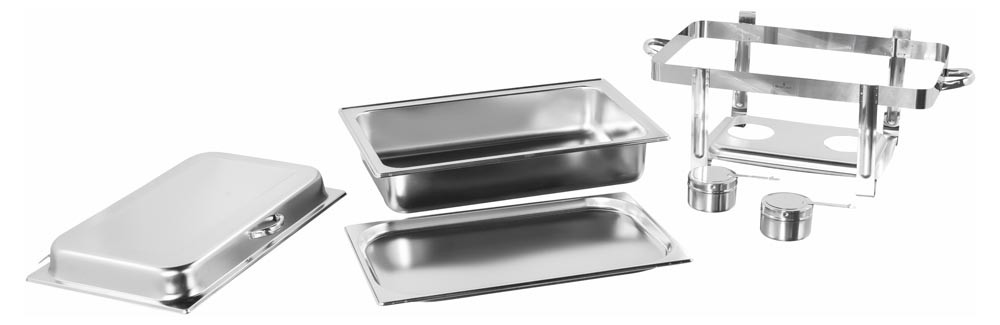 Produto Desmontado - Rechaud Banho Maria Aço Inox com Dobradiças (GN 1/1×20mm) - 3 Lts - JQ833-1P Produto Desmontado - Rechaud Banho Maria Aço Inox com Dobradiças (GN 1/1×20mm) - 3 Lts - JQ833-1P