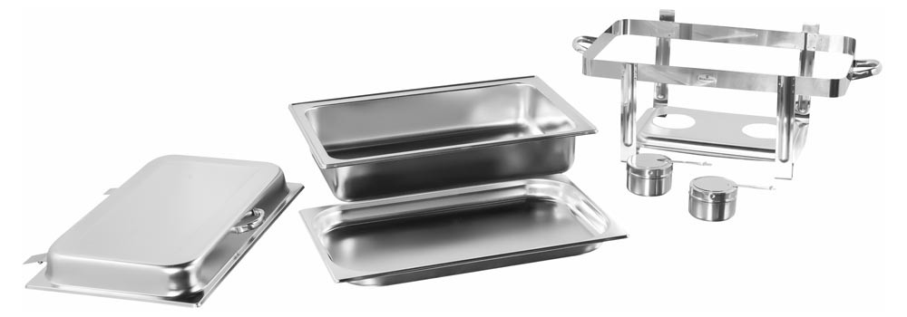 Produto Desmontado - Rechaud Banho Maria Aço Inox com Dobradiças (GN 1/1×40mm) - 5 Lts - JQ833-1M Produto Desmontado - Rechaud Banho Maria Aço Inox com Dobradiças (GN 1/1×40mm) - 5 Lts - JQ833-1M