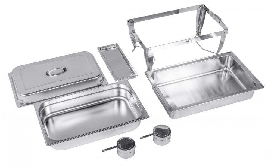 Produto desmontado - Rechaud Banho Maria Aço Inox (GN 1/1×100mm) - 13 Lts (Versão TOP) - JQ533-1B