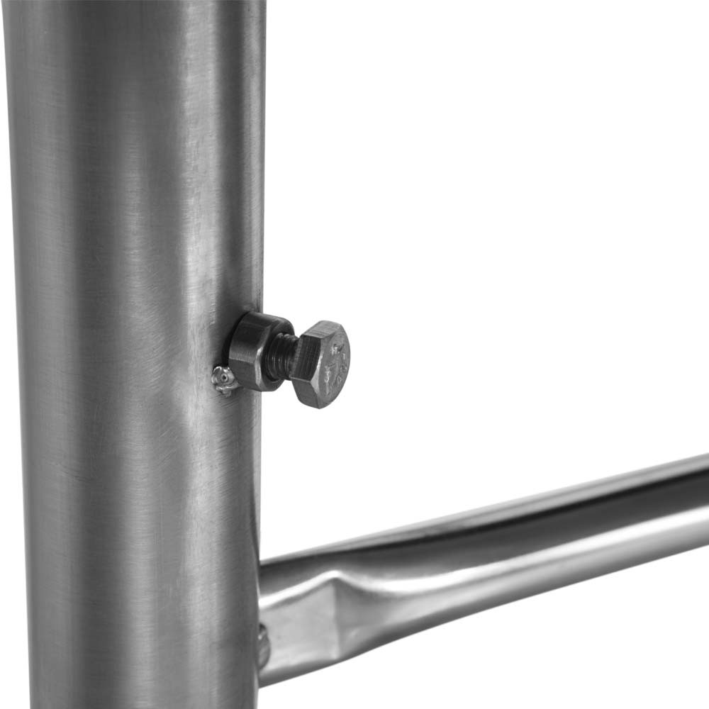 Mesa Inox 2 Cubas (Esquerdo) de 190x50cm lateral parafuso