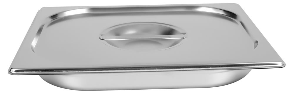 Fechada - Cuba Gastronômica Aço Inox com Tampa GN 1/2 × 40mm (325x265mm) - 812-40/812-L