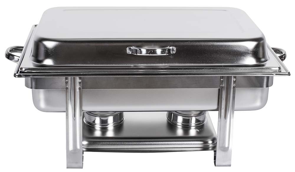 Tampa fechada - Rechaud Banho Maria Aço Inox com Dobradiça (GN 1/1×100mm) - 13 Lts - JQ833-1B