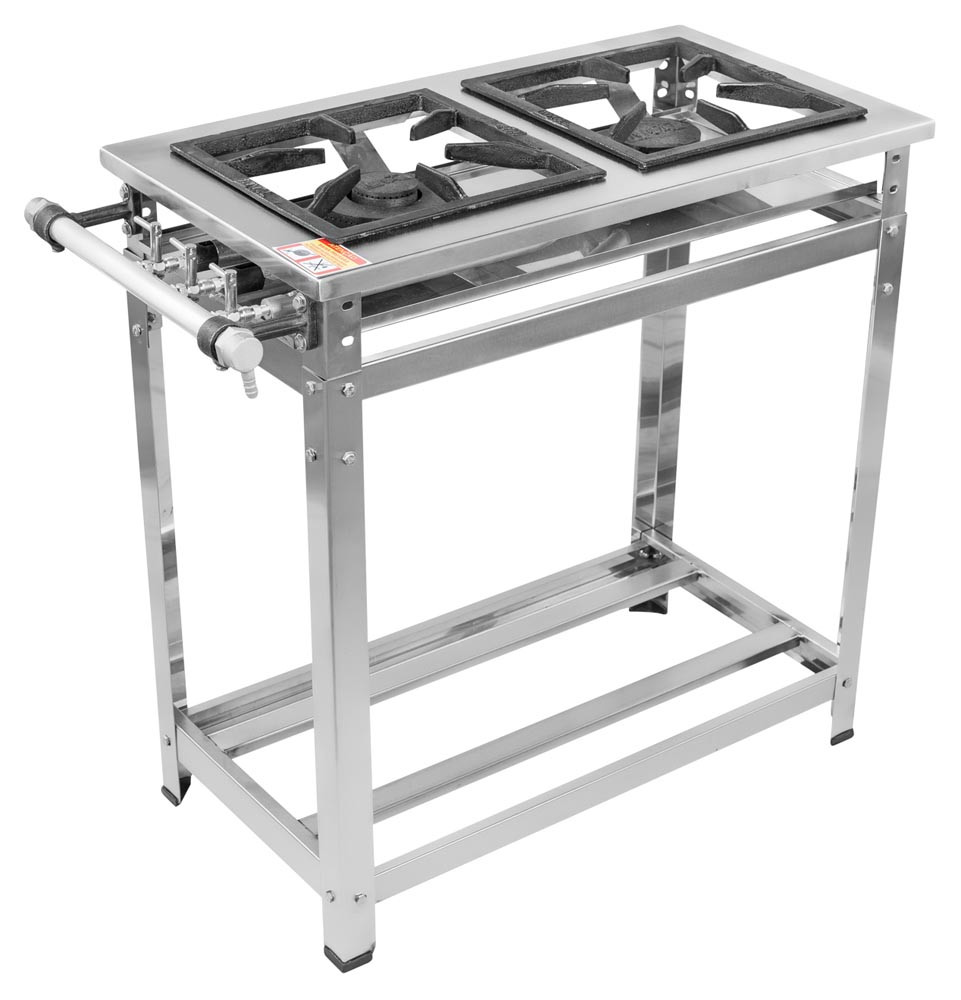 Fogão Industrial em Aço Inoxidável c/ 2 Bocas 30x30 - Innal