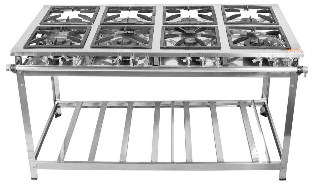 Fogão Industrial em Aço Inoxidável c 8 Bocas 30x30 - Innal
