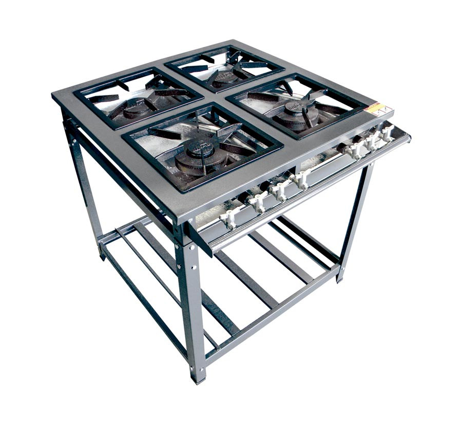 Fogão Industrial Standard Baixa Pressão 4 Bocas (2 Duplas e 2 Simples) - Innal Fogão Industrial Standard Baixa Pressão 4 Bocas (2 Duplas e 2 Simples) - Innal
