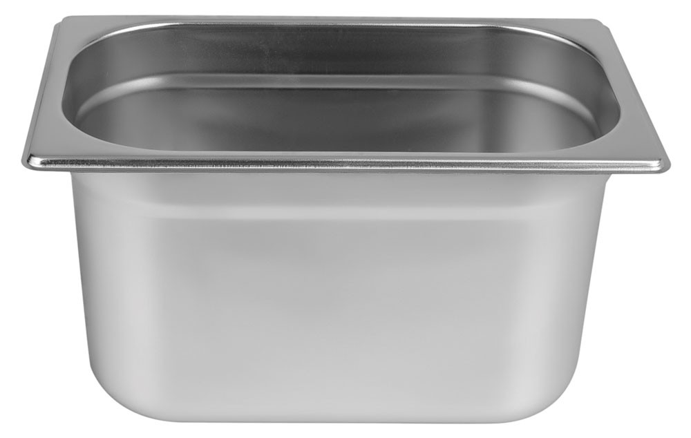Frontal - Cuba Gastronômica Aço Inoxidável para Buffet GN 1/4×150mm (265x162mm) - 814-6 Frontal - Cuba Gastronômica Aço Inoxidável para Buffet GN 1/4×150mm (265x162mm) - 814-6