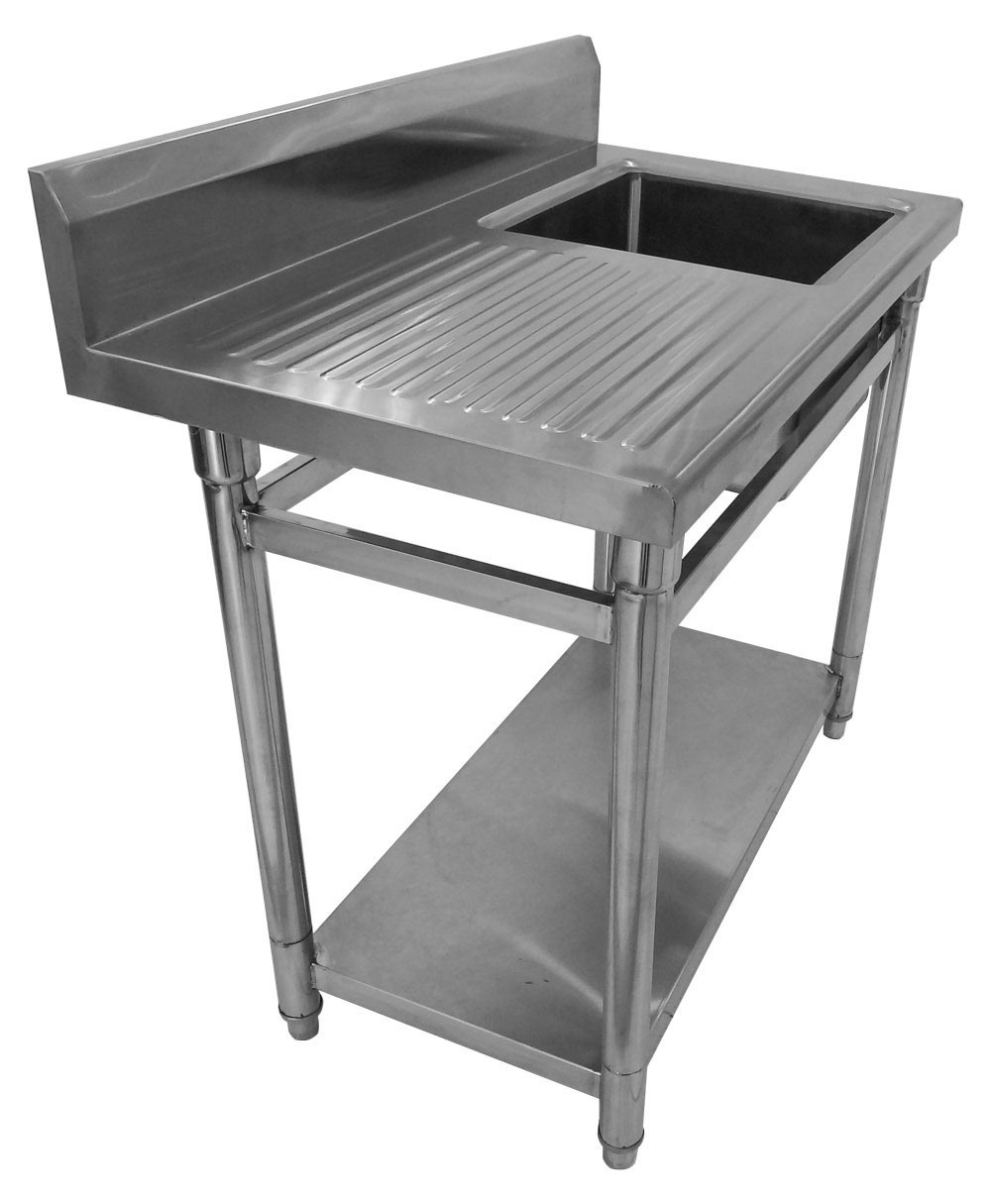 Detalhe da Mesa Bancada com Pia / Lavatório (Cuba 40cm) Cuba Lado direito