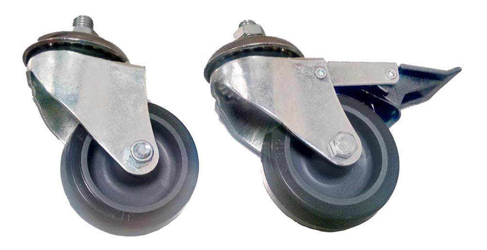 Mesa Bancada Aço Inox com Rodas e Pia (Cuba 50cm) - 1,2m Rodas