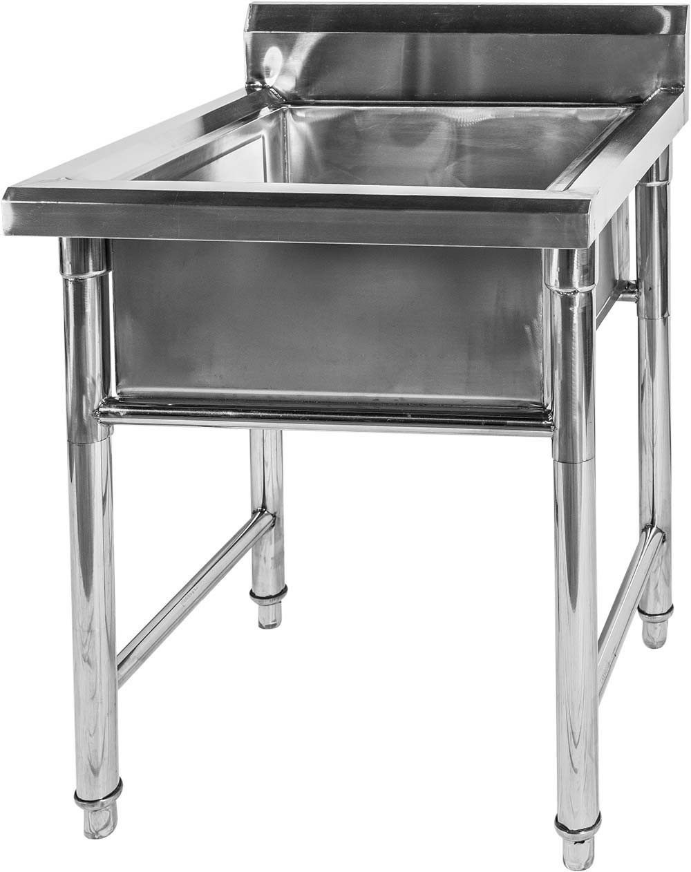 Mesa em Aço Inoxidável com Pia / Lavatório (Cuba 50cm) - 0,65m - CB-150