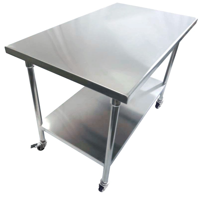 Mesa Inox 1,4m com rodas