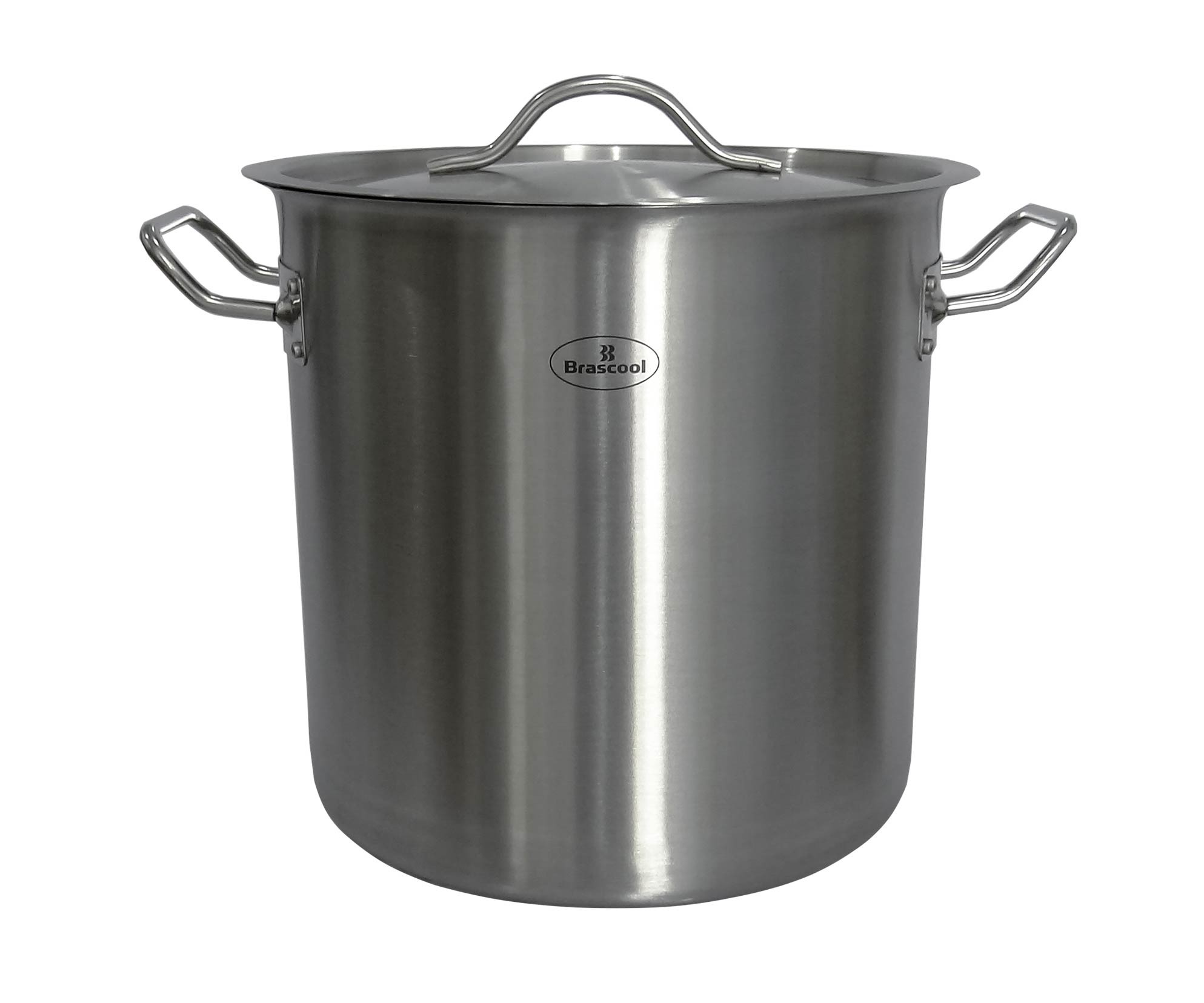 Panela / Caldeirão de Aço Inoxidável com Tampa - 17 Litros (28x28cm) - GDC-2828