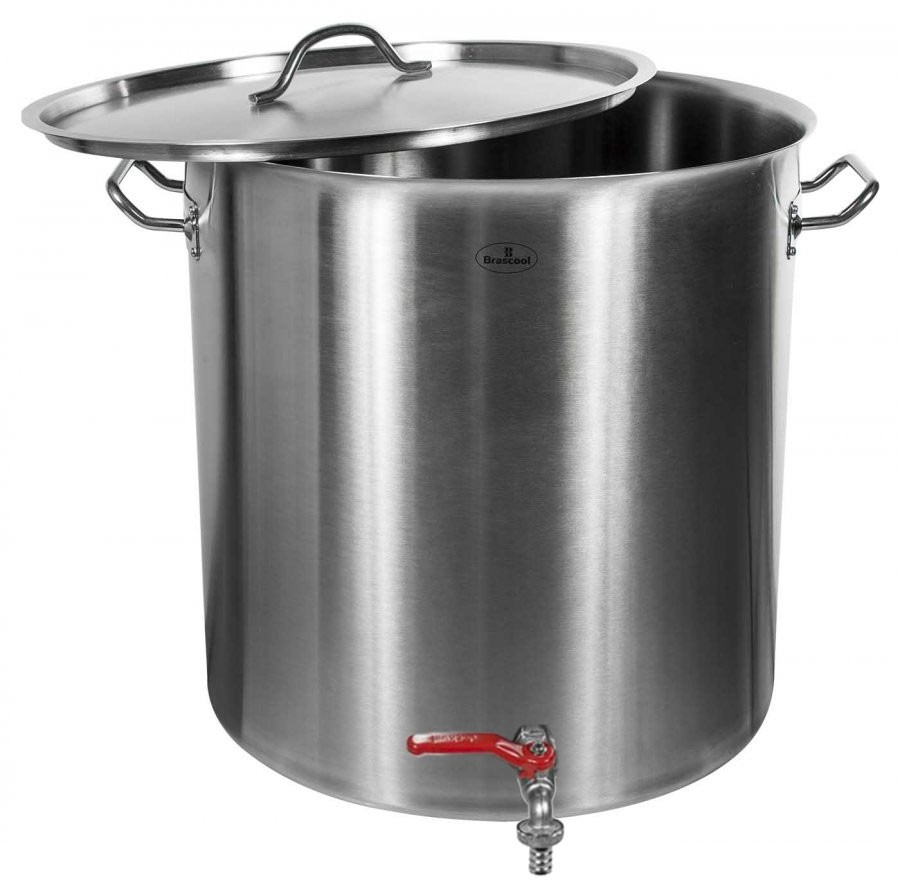 Panela / Caldeirão Aço Inox para Cerveja Artesanal c/ Torneira - 71 Litros (45x45cm) - GDC-4545T